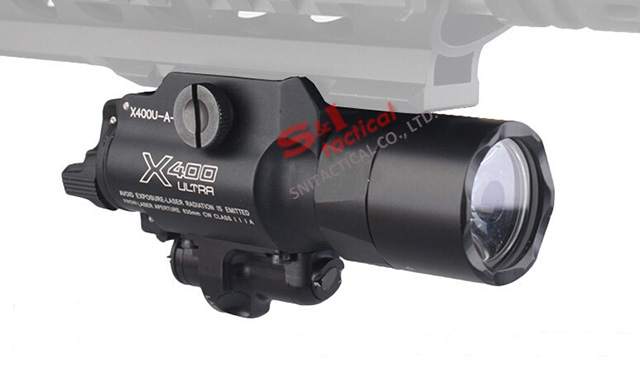 SF X400 Ultra LED Pistol/Rifle WeaponLight (500 Lums, Red laser)